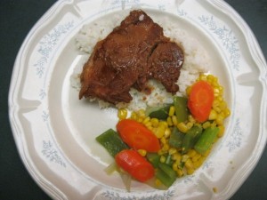 Crock Pot Teriyaki Pork plate